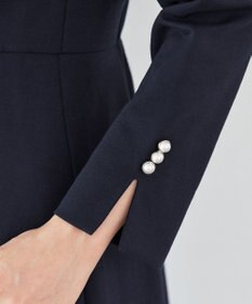 Tiaclasse 【GOLD LABEL・洗える】パールボタン付きポンチワンピース