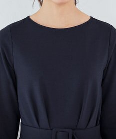 Tiaclasse 【GOLD LABEL・洗える】パールボタン付きポンチワンピース