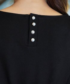 Tiaclasse 【GOLD LABEL・洗える】パールボタン付きポンチワンピース