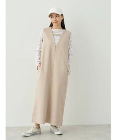 earth music&ecology Ｖネックジャンパースカート