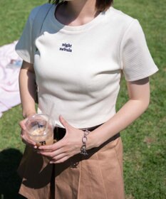 WEGO ワンポイントデザインリブT