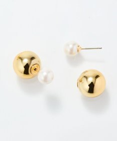 Phoebe メタルボールバックキャッチピアス　パール