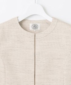 J.PRESS LADIES S ライトツイードストレッチ ノーカラー ジャケット