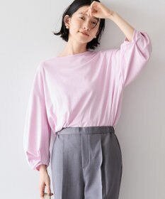 AMERICAN HOLIC 接触冷感7分袖タックスリーブカットプルオーバー