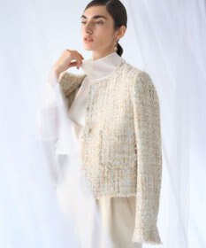 23区 【GOLD LABEL】スパングルMIXツイード ショートジャケット