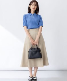 組曲 L ポロ襟 ニットプルオーバー