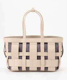 Y'SACCS 【リサイクルレザー】メッシュかごバッグ　large