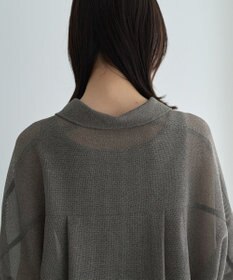 YECCA VECCA 　裾ドロストメッシュシャツ