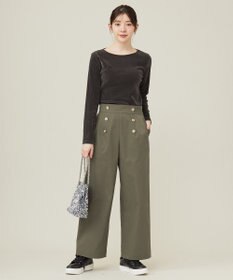 ANY SIS S 【洗える】チュールベロア プルオーバー