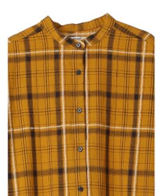 CRAFT STANDARD BOUTIQUE 先染めチェック（小）バンドカラー袖ＲＩＢ　ＯＰ