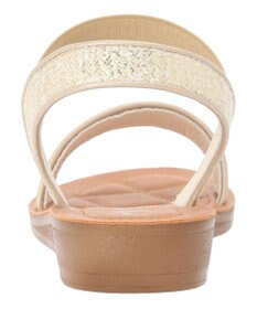 Green Parks ・ｒｉｃｈ　ｂｌｕｅ　雑材フラットサンダル