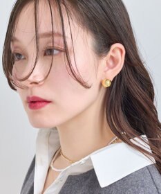 Phoebe メタルボールバックキャッチピアス　パール