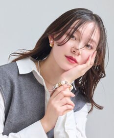 Phoebe メタルボールバックキャッチピアス　パール