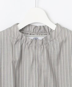 J.PRESS LADIES L プロビスストライプチェック フリルネック カットソー