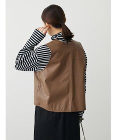 Green Parks フェイクレザーベスト