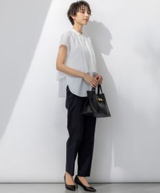 23区 【撥水加工/洗える】シアーナイロンツイル レイヤード ブラウス