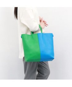 UNBILLION カシュカシュ cachecache / バイカラーフェイクレザートート