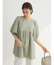 Green Parks ジャガードペプラムブラウス