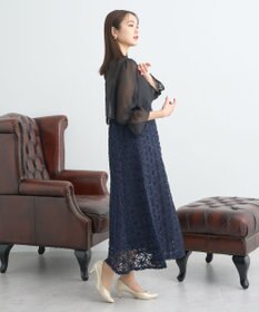 earth music&ecology SET2点シアーブラウス＋3Dレースワンピース