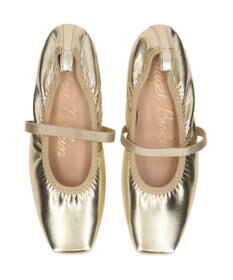 Bridget Birkin 【Bridget Birkin】エラスティックバンドスクエアバレエシューズ