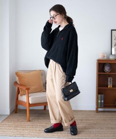 WEGO U.S. POLO ASSN.|別注畔編みハーフジップセーター