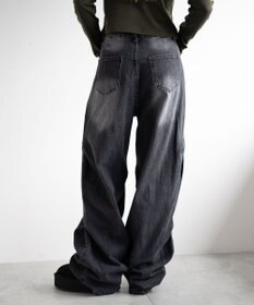 WEGO ドロストコードフレアデニム