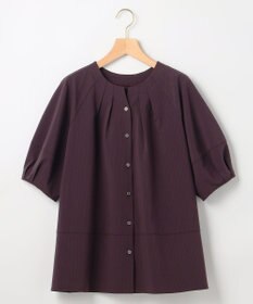 組曲 【先行予約・前後着用可】ソフトサッカーラグランスリーブ ブラウス