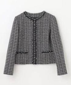 ANY ファンシーラメツイード ノーカラージャケット