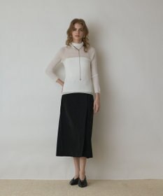 GRACE CONTINENTAL シアーリブニットトップ