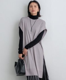 23区 L 【洗える】コンパクトウール ロングベスト