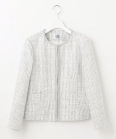 J.PRESS LADIES ファンシーツイード ノーカラー ジャケット