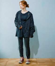 San-ai Resort（三愛水着楽園） WEB限定商品ショートラッシュパーカー付きリブタンキニ水着+レギンス付き5点セット【Beach Queen（ビーチクイーン）】