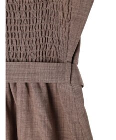 earth music&ecology ベルト付きパネルラインワンピース