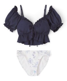 San-ai Resort（三愛水着楽園） 軽い着け心地でしっかり盛れる【楽盛り水着】　パフスリーブワイヤービキニ　9M　【San-ai Resort（サンアイリゾート）】