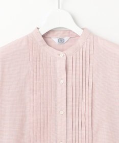 J.PRESS LADIES 【洗える】BEZピンチェック ピンタック ブラウス