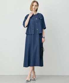 ICB L ナチュラルソフトデニム ノースリーブワンピース