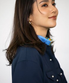 組曲 【サッシュベルト付き】パールボタンシャツワンピース