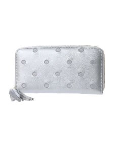 UNBILLION ペルケ perche / 牛革ドット刺繍ラウンド長財布