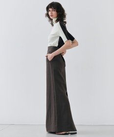 BEIGE， 【洗える】JULIE / シルク混カラーブロックタートルニット