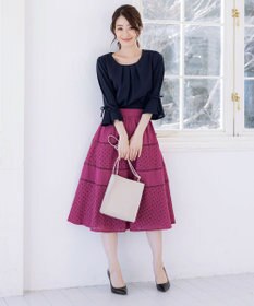 Tiaclasse L 【新色追加・洗える】幅広く活躍が期待できるレース切替スカート