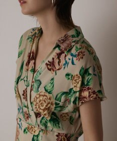 GRACE CONTINENTAL アンティークフラワープリントワンピース