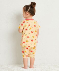 MIKI HOUSE HOT BISCUITS 【80-120cm】 フルーツ柄 腹巻き付き 天竺素材 半袖パジャマ