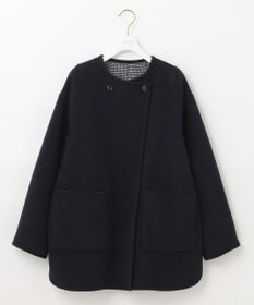 ANY SIS トリミングウールリバー コート