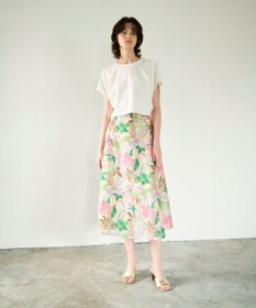 GRACE CONTINENTAL フルーツ刺繍フレアスカート