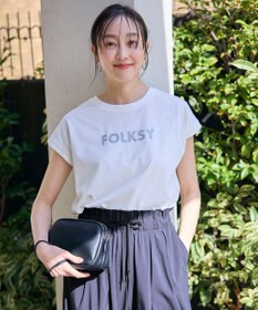 ANY グリッタープリントロゴＴシャツ