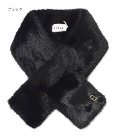 MOONBAT FURLA（フルラ）差し込みファーティペット マフラー アーチロゴ フェイクファー
