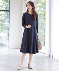 Tiaclasse L 【安田美沙子さん着用・洗える】フレアAラインリボンワンピース