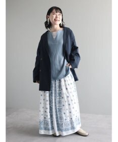 CRAFT STANDARD BOUTIQUE パネル柄マキシギャザースカート