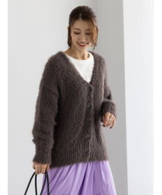 Te chichi シャギーVネックカーディガン