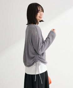 Green Parks サイドシャーリング透かし編みニットプルオーハ